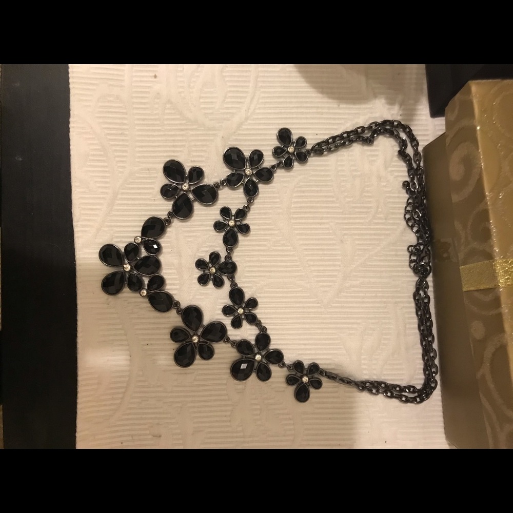 Flower statement necklace